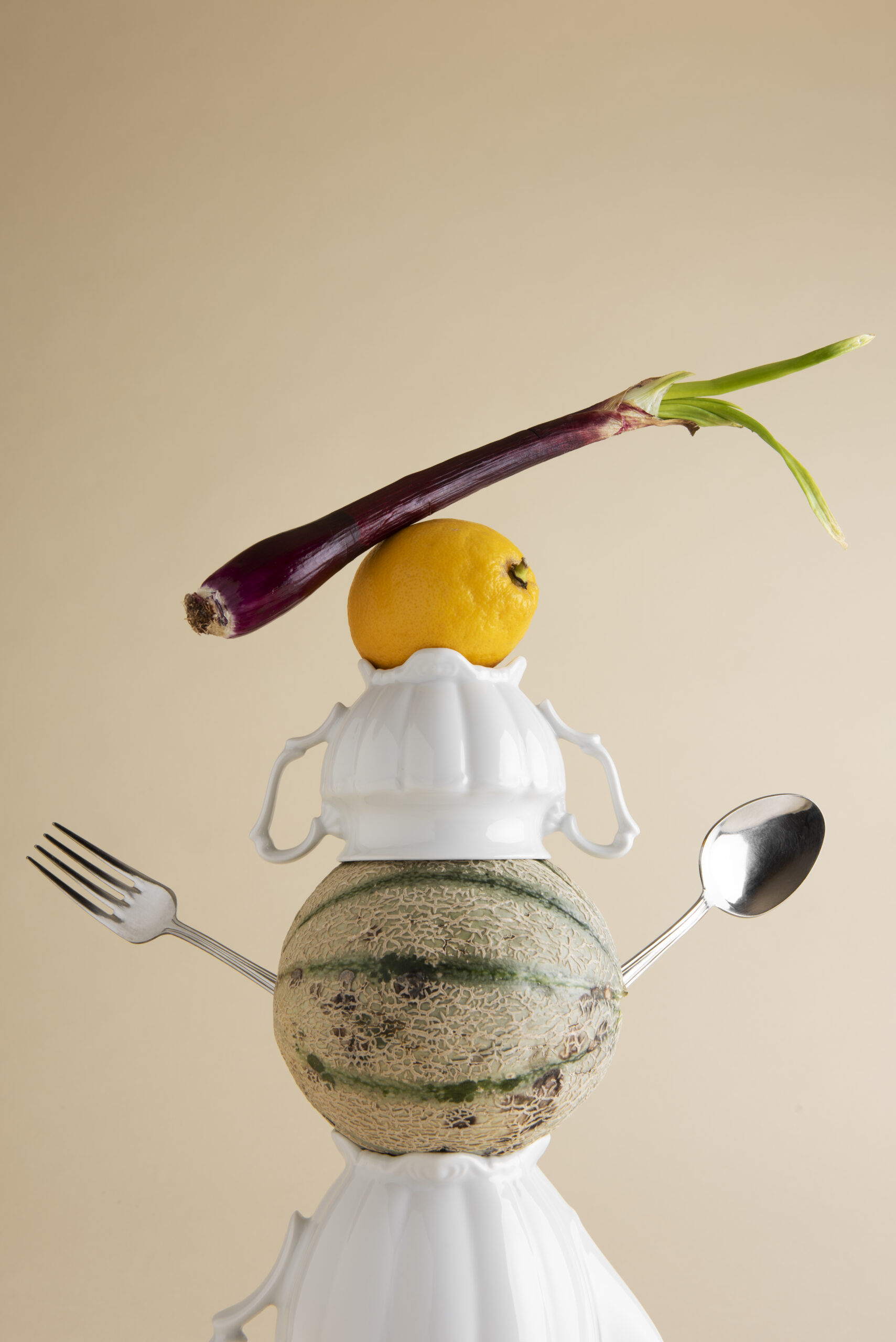 stacked aesthetic objects still life